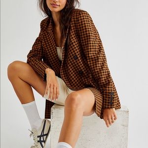 Free People Ashby Plaid Blazer